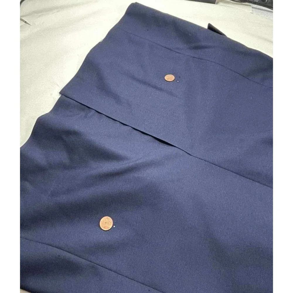 Malibu Clothes Beverly‎ Hills Navy Blue Gold Button Blazer Sport Coat Mens 42R